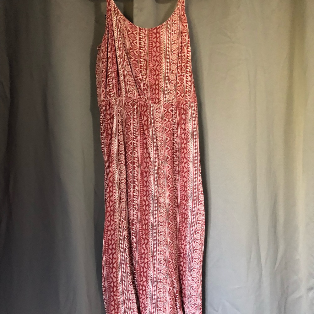 Red pattern dress